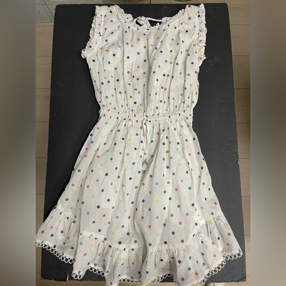 Zimmermann Kids Dress - White with Colorful Polka Dots - Picture 1 of 4